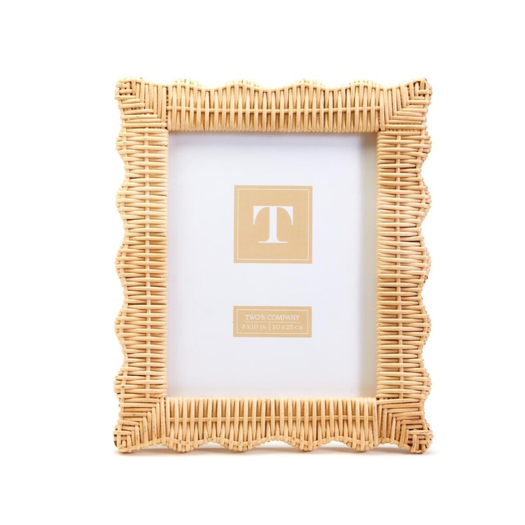 Scallop Wicker Frame, 8x10 Lilly & Grace